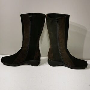 AQUATALIA Multicolor Suede Leather Knee High Stretch Boots